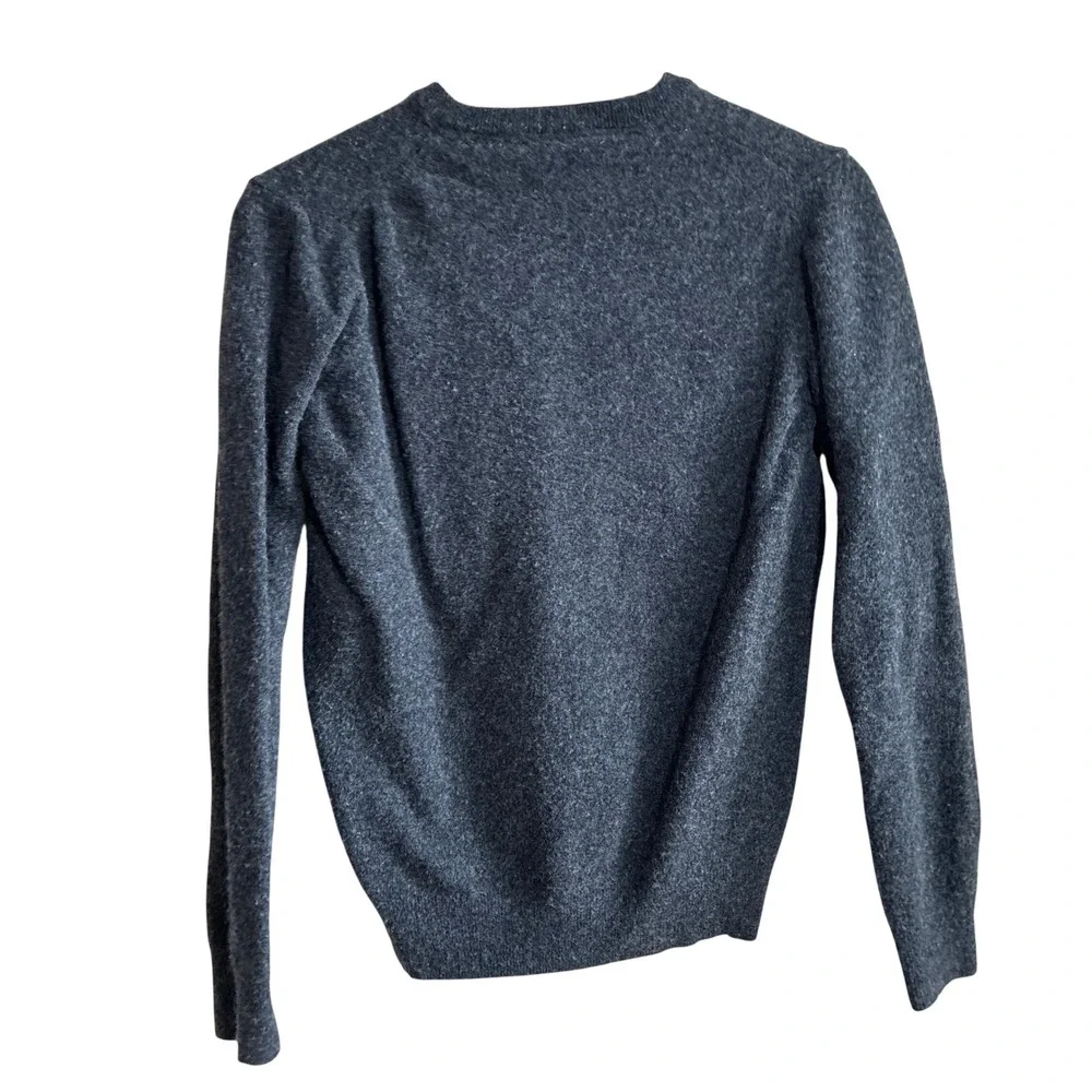 Barbour Essential Lambswool V Neck Sweater S Charcoal Grey Mens Wool Knit